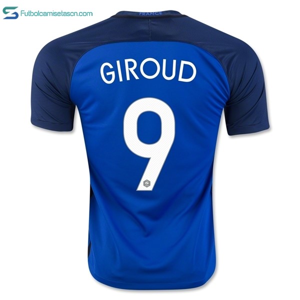 Camiseta Francia 1ª Giroud 2016